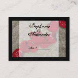 Röd ros Petals på Sand Beach Wedding Placeringskort