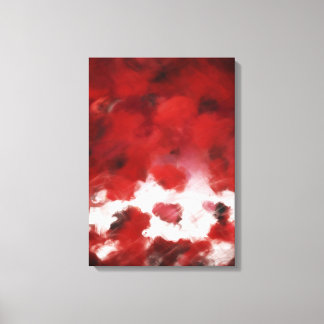 Röd ros Petals Painting Art 2 - Wrapped Canvas