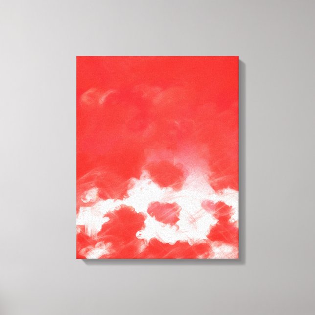 Röd ros Petals Painting Art - arbetsyta Canvastryck (Framsida)