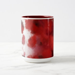 Röd ros Petals Painting Art - Mugg