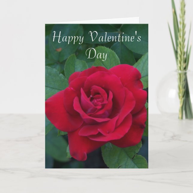 Röd ros Photo Helgkort (Framsida)