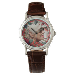 Röd ros PHOTO Memorial Keepsak Sentimental Armbandsur
