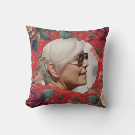 Röd ros PHOTO Memorial Keepsak Sentimental Kudde