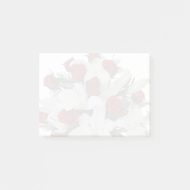 Röd ros post-it block (Framsida)