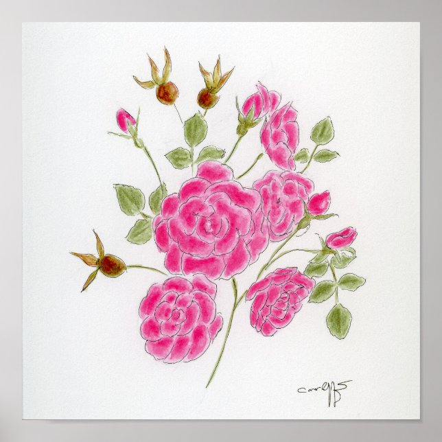 Röd ros poster (Framsidan)
