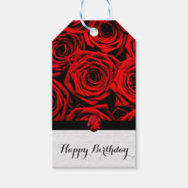 Röd ros presentetikett