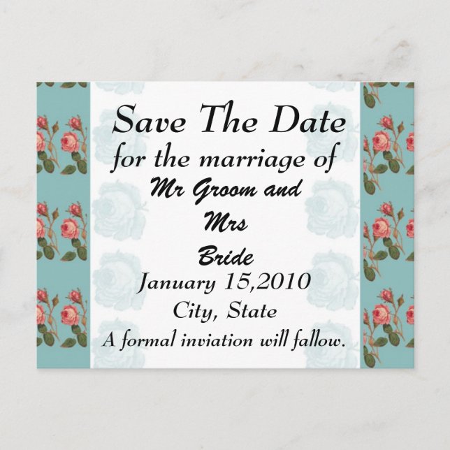 Röd Ros Rädda Dagen Postkort Meddelande Vykort (Framsida)