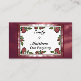 Röd ros Ram Image med LT Red Clouds Registry Tilläggskort