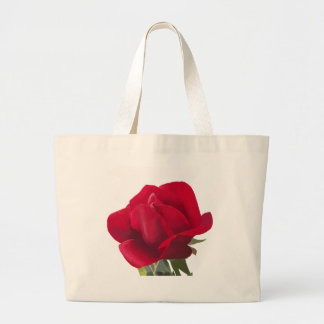 Röd ros - Red rose Jumbo Tygkasse