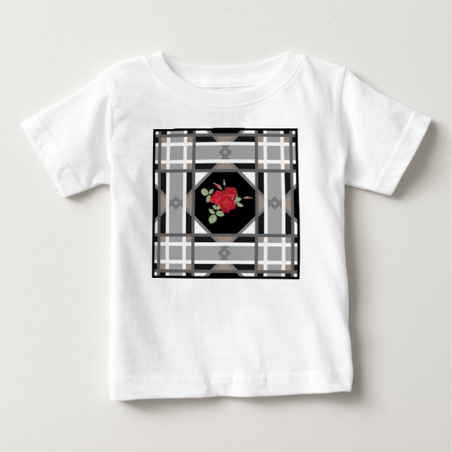 Röd ros, rektor tee shirt (Framsida)