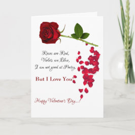 Röd ros Romantic I Kärlek You Valentine Day Card Anteckningskort