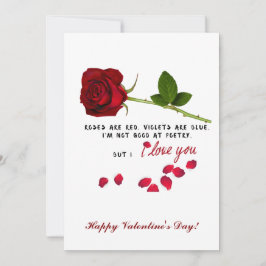 Röd ros Romantic I Kärlek You Valentines day Card Anteckningskort