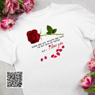 Röd ros Romantic Kärlek Valentines day T Shirt