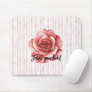 Röd ros Rosa Rand Musmatta