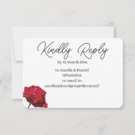 Röd Ros RSVP-kort OSA Kort