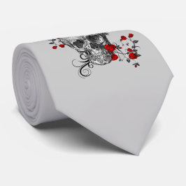 Röd ros Skull Slips