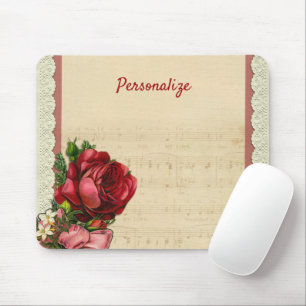 Röd ros, Snöre & Lakan Music Personalize Musmatta