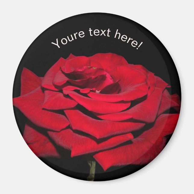 Röd ros - Svart Magnet (Framsidan)