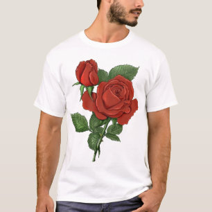 Röd ros t shirt