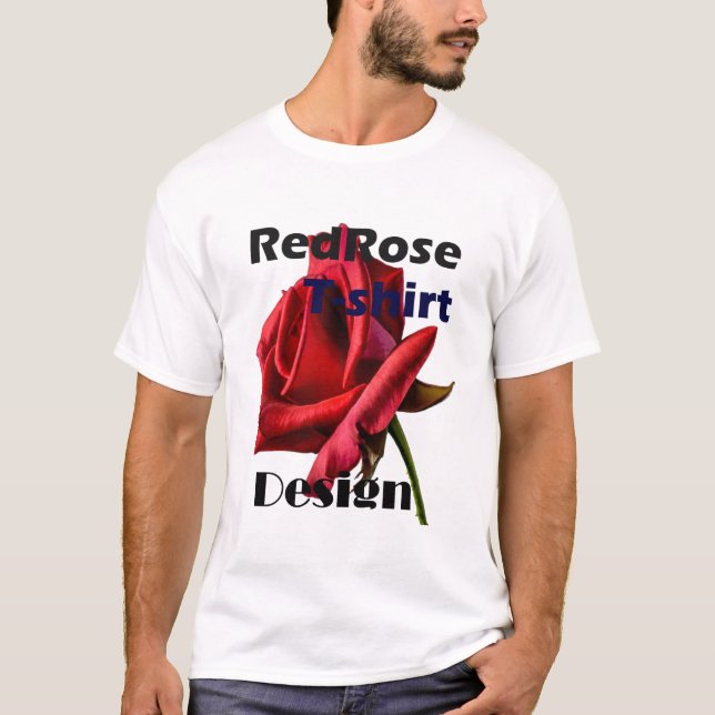 Röd ros T-Shirt (Framsida)