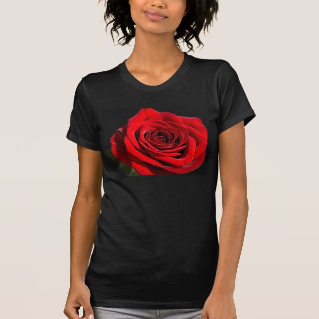 Röd ros t-shirt (Framsida)