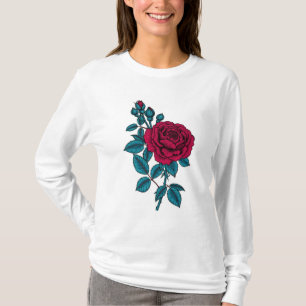 Röd ros t shirt