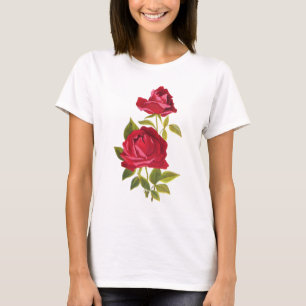 Röd ros t shirt
