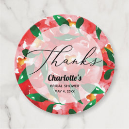 Röd ros Tack Gåvor Etiketter