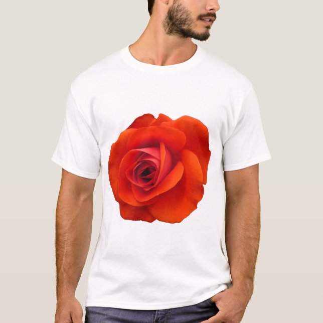 Röd Ros Tee Shirt (Framsida)