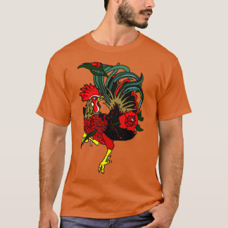 Röd ros Tupp T Shirt