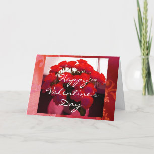 Röd ros Valentine III Helgkort