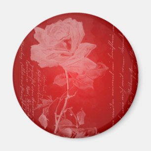 Röd ros Valentine Magnet
