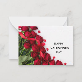 Röd ros valentins dagskort anteckningskort
