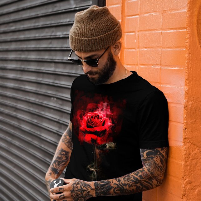 Röd ros - vattenfärg - bb t shirt (Skapare uppladdad)