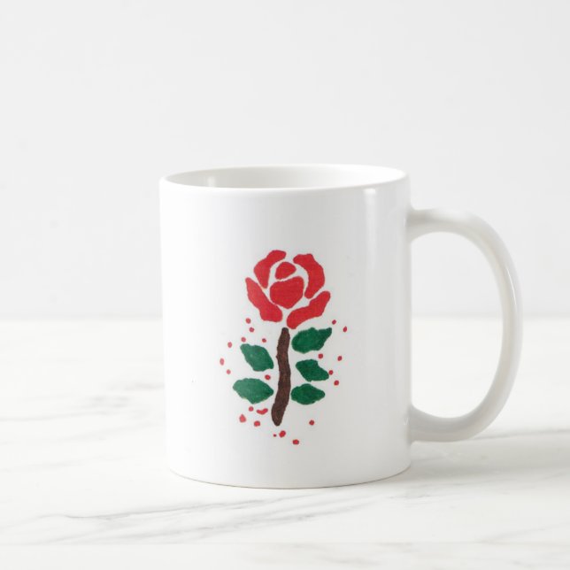 RÖD ROS VITE 11 OZ MUGG (Höger)