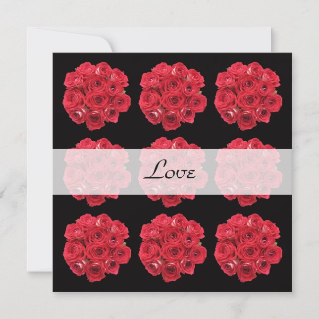 Röd ros Vow Renewal Inbjudningar (Framsida)