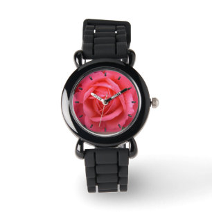 Röd ros Watch Romantic Rosa ros Wrist Watches Armbandsur