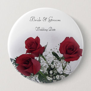 Röd ros Wedding Favor Knapp