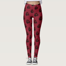 Röd ros, yoga byxor, rörelseidkar leggings