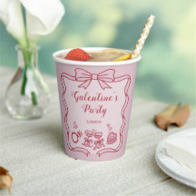Röd Rosa Båge Galentine-fest