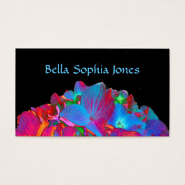 Röd rosa blå lila blommigt färglös blommigt visitkort