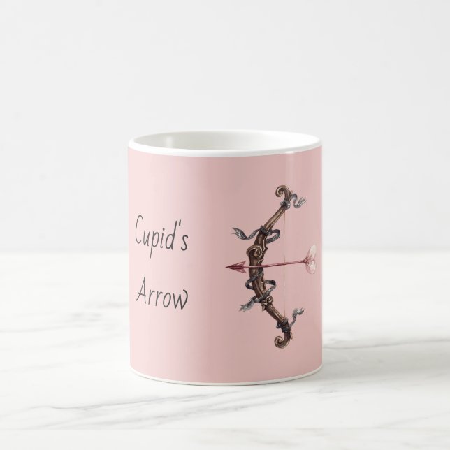 Röd Rosa Cupids Pil Båge Kaffemugg (Center)