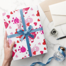 Röd rosa-gnom, formad papper av Gift Wrapping Presentpapper