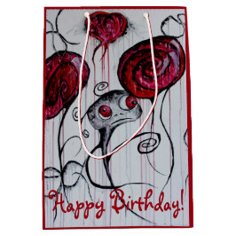 Röd rosa Goth för gullig & kuslig varelse rolig