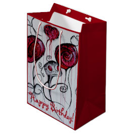 Röd rosa Goth för gullig & kuslig varelse rolig