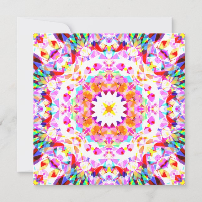 Röd Rosa Gult Jul, stjärna Snowflake (Framsida)