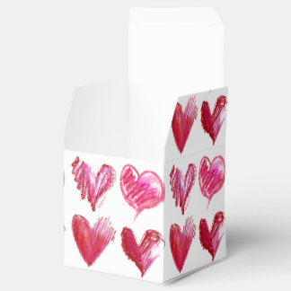 Röd Rosa Hjärter 4 Papper box Presentaskar
