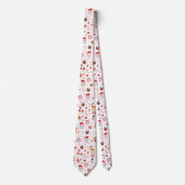 Röd Rosa Jul Winter Wonderland Jultomten Slips