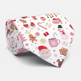Röd Rosa Jul Winter Wonderland Jultomten Slips
