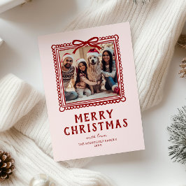 Röd Rosa Klotter Foto Ram Jul Julkort